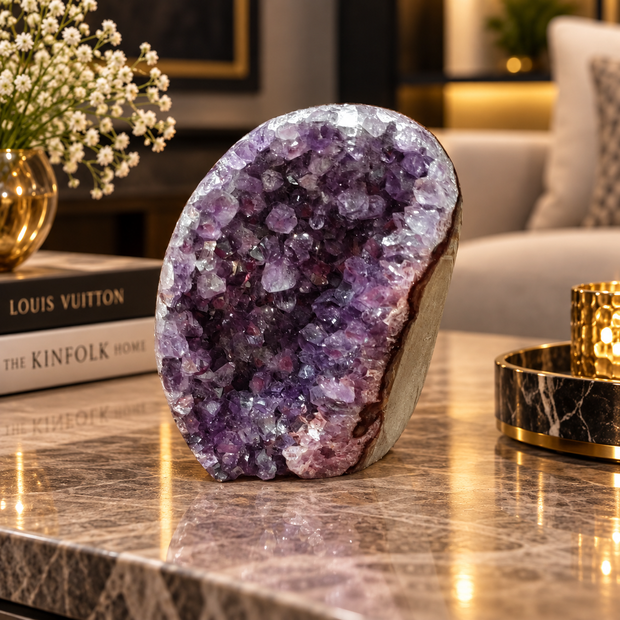 Premium Natural Amethyst Crystal – Purple Crystal Home Décor & Serenity Accent | Size: 6×9 | 467 Grams