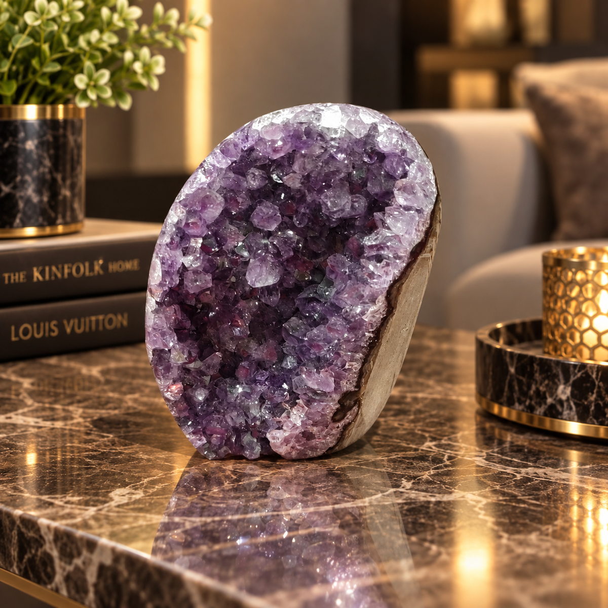 Premium Natural Amethyst Crystal – Purple Crystal Home Décor & Serenity Accent | Size: 6×9 | 467 Grams