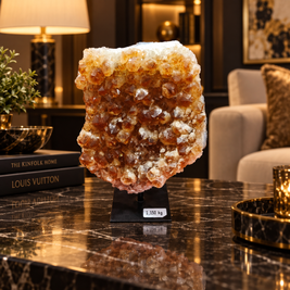 Premium Natural Citrine Crystal Décor – Symbol of Wealth, Abundance & Positivity (11×15 cm, 1.15 kg)