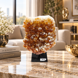 Premium Natural Citrine Crystal Décor – Symbol of Wealth, Abundance & Positivity (11×15 cm, 1.15 kg)