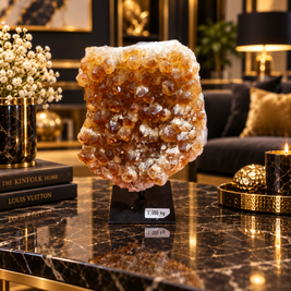 Premium Natural Citrine Crystal Décor – Symbol of Wealth, Abundance & Positivity (11×15 cm, 1.15 kg)