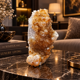 Premium Citrine Crystal Specimen – Natural Abundance, Prosperity & Positivity Décor (14×7 cm, 1.281 kg)