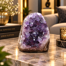 Premium Natural Amethyst Crystal – Purple Crystal Home Décor & Serenity Accent | Size: 9×10 | 1.049 KG