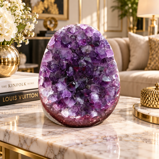 Premium Natural Amethyst Crystal – Purple Crystal Home Décor & Serenity Accent | Size: 7×10 | 851 Grams