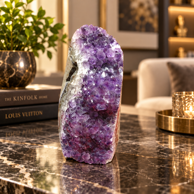 Premium Natural Amethyst Crystal – Purple Crystal Home Décor & Serenity Accent | Size: 6×11 | 778 Grams