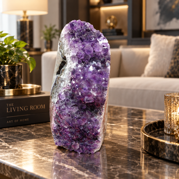 Premium Natural Amethyst Crystal – Purple Crystal Home Décor & Serenity Accent | Size: 6×11 | 778 Grams