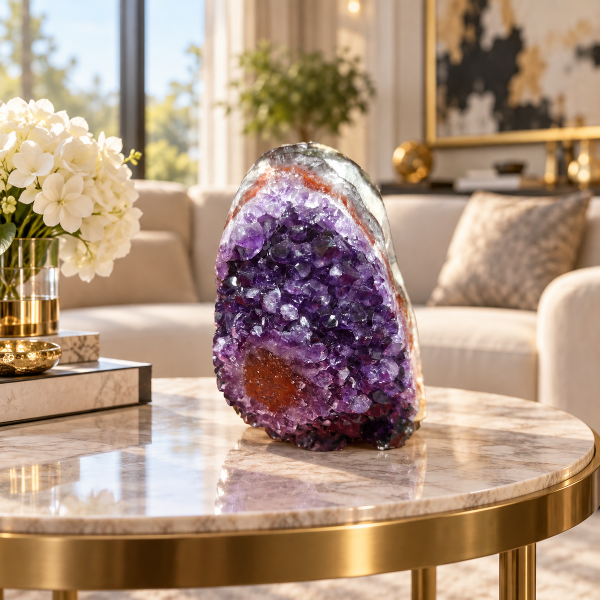 Premium Natural Amethyst Crystal – Purple Crystal Home Décor & Serenity Accent | Size: 7×9 | 780 Grams