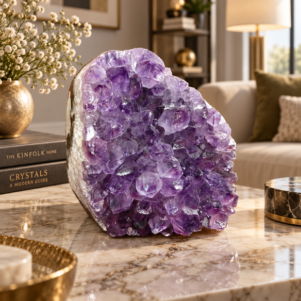 Premium Natural Amethyst Crystal – Purple Crystal Home Décor & Serenity Accent | Size: 10×10 | 969 Grams