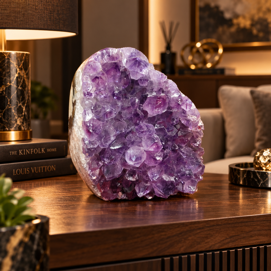 Premium Natural Amethyst Crystal – Purple Crystal Home Décor & Serenity Accent | Size: 10×10 | 969 Grams