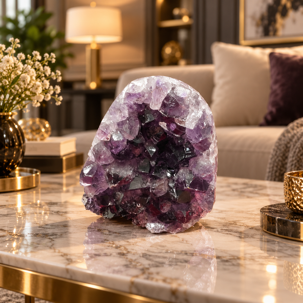 Premium Natural Amethyst Crystal – Purple Crystal Home Décor & Serenity Accent | Size: 9×11 | 1.116 KG