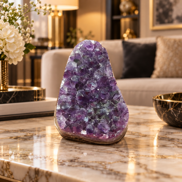 Premium Natural Amethyst Crystal – Purple Crystal Home Décor & Serenity Accent | Size: 7×9 | 823 Grams