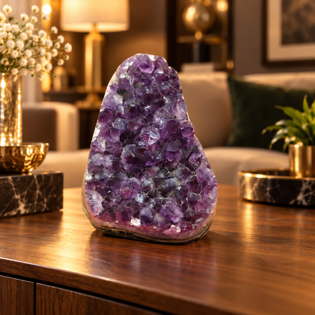 Premium Natural Amethyst Crystal – Purple Crystal Home Décor & Serenity Accent | Size: 7×9 | 823 Grams