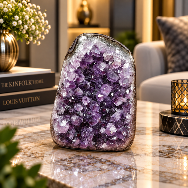 Premium Natural Amethyst Crystal – Purple Crystal Home Décor & Serenity Accent | Size: 8×10 | 823 Grams
