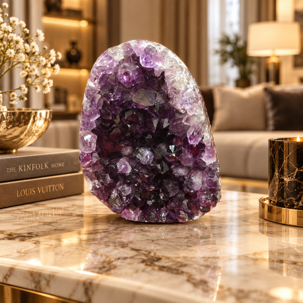 Premium Natural Amethyst Crystal – Purple Crystal Home Décor & Serenity Accent | Size: 9×12 | 805 Grams