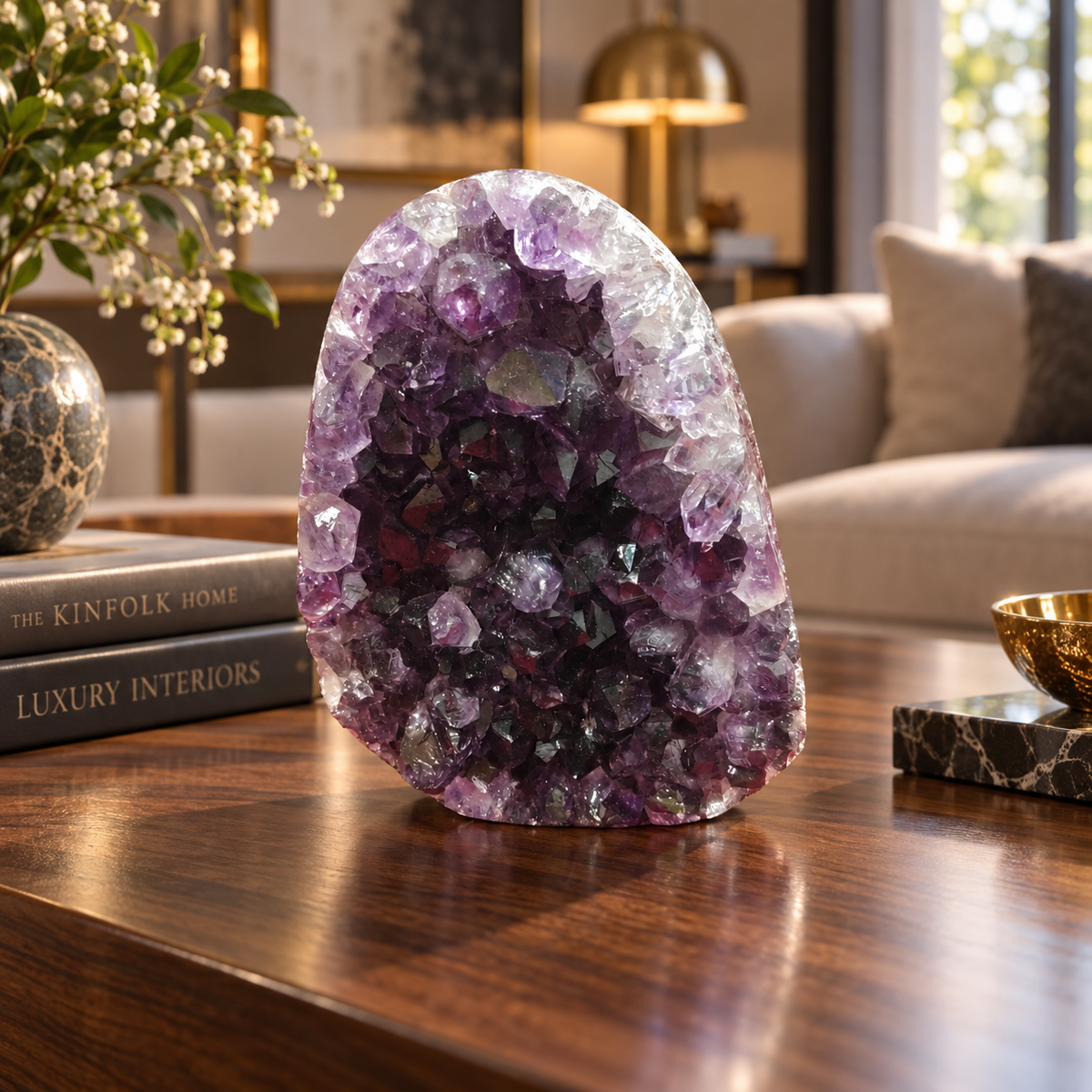 Premium Natural Amethyst Crystal – Purple Crystal Home Décor & Serenity Accent | Size: 9×12 | 805 Grams