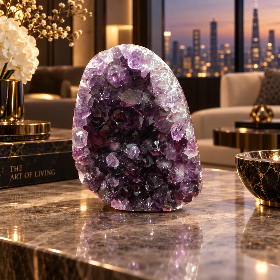 Premium Natural Amethyst Crystal – Purple Crystal Home Décor & Serenity Accent | Size: 9×12 | 805 Grams