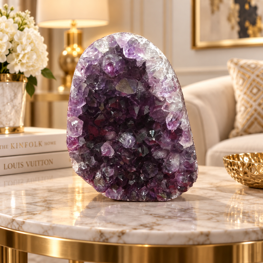 Premium Natural Amethyst Crystal – Purple Crystal Home Décor & Serenity Accent | Size: 9×12 | 805 Grams