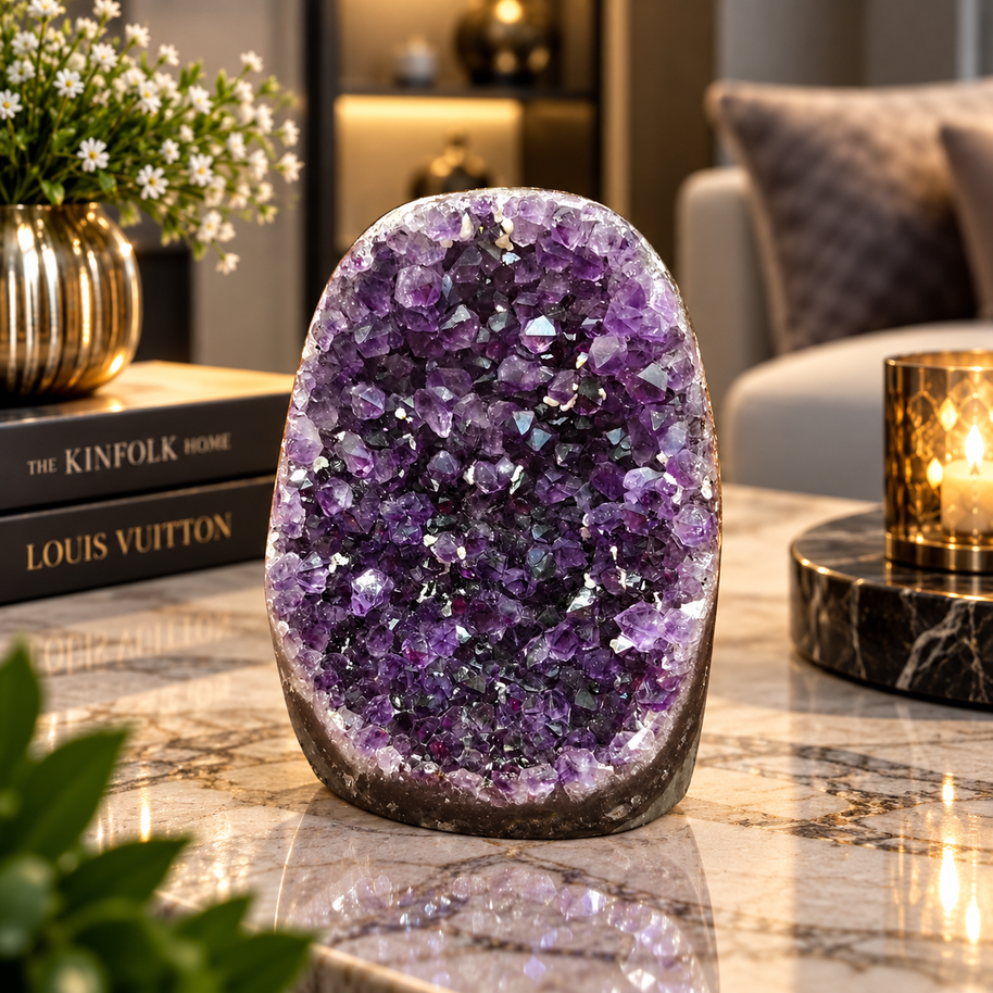 Premium Natural Amethyst Crystal – Purple Crystal Home Décor & Serenity Accent | Size: 8×10 | 1.074 KG