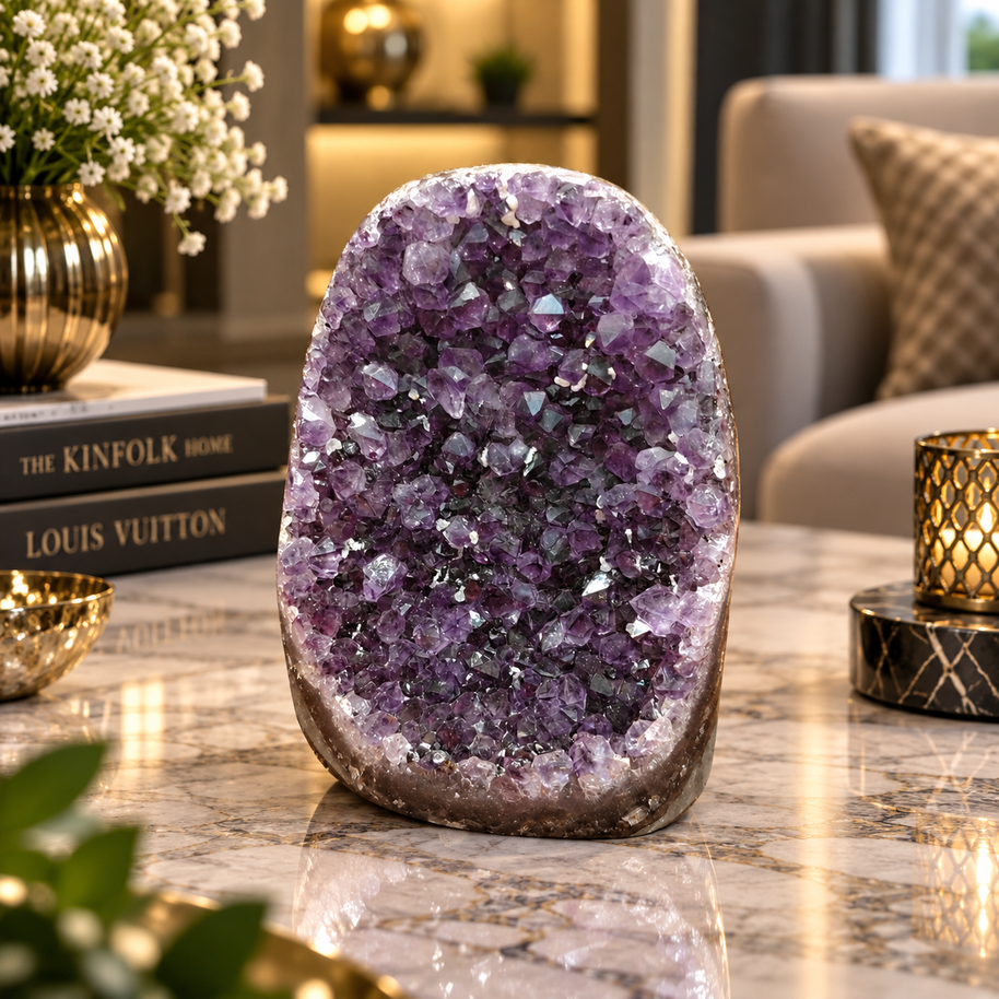 Premium Natural Amethyst Crystal – Purple Crystal Home Décor & Serenity Accent | Size: 8×10 | 1.074 KG