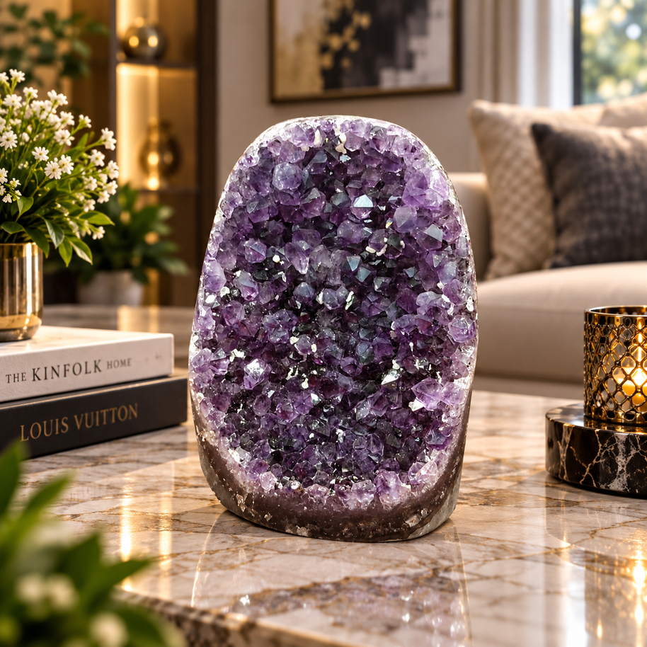 Premium Natural Amethyst Crystal – Purple Crystal Home Décor & Serenity Accent | Size: 8×10 | 1.074 KG