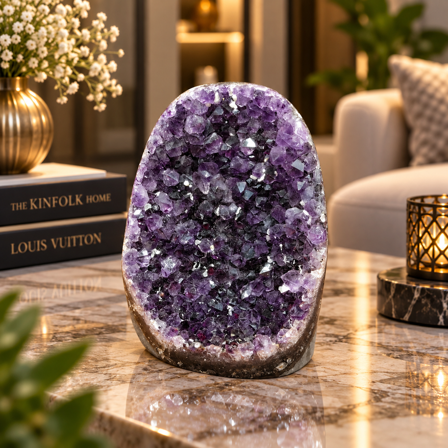 Premium Natural Amethyst Crystal – Purple Crystal Home Décor & Serenity Accent | Size: 8×10 | 1.074 KG