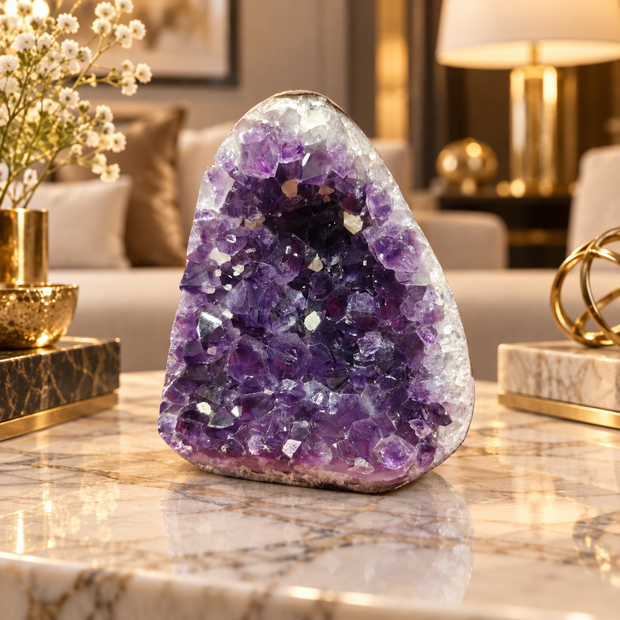 Premium Natural Amethyst Crystal – Purple Crystal Home Décor & Serenity Accent | Size: 9×10 | 864 Grams
