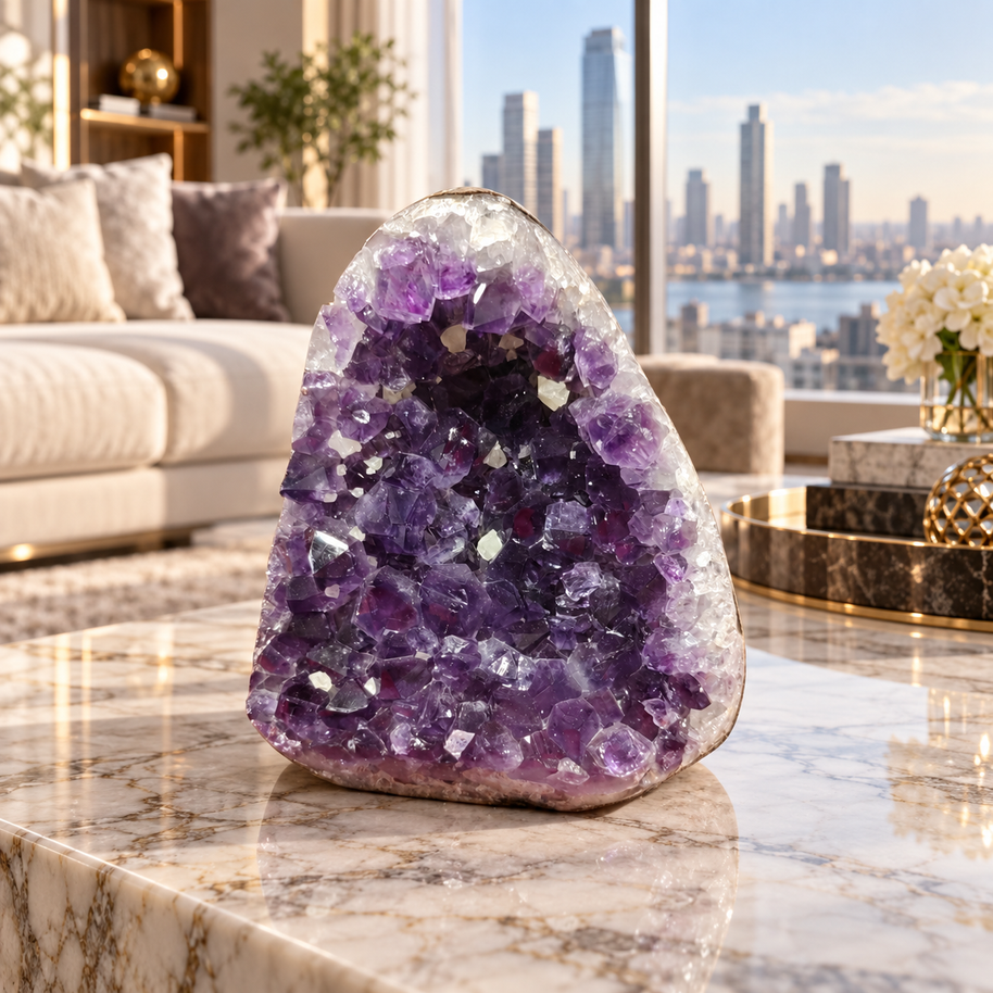 Premium Natural Amethyst Crystal – Purple Crystal Home Décor & Serenity Accent | Size: 9×10 | 864 Grams