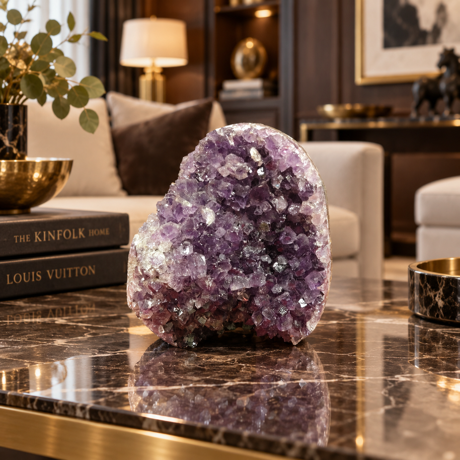 Premium Natural Amethyst Crystal – Purple Crystal Home Décor & Serenity Accent | Size: 9×11 | 996 Grams