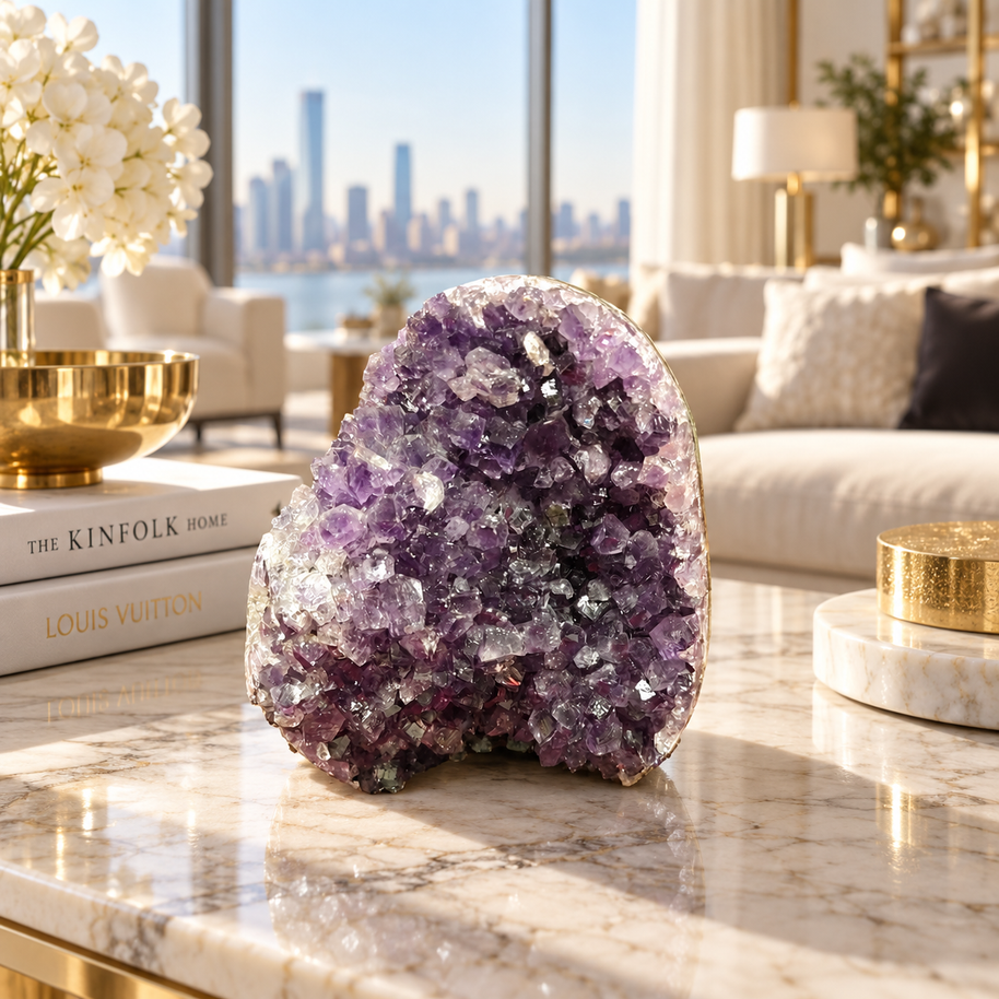 Premium Natural Amethyst Crystal – Purple Crystal Home Décor & Serenity Accent | Size: 9×11 | 996 Grams