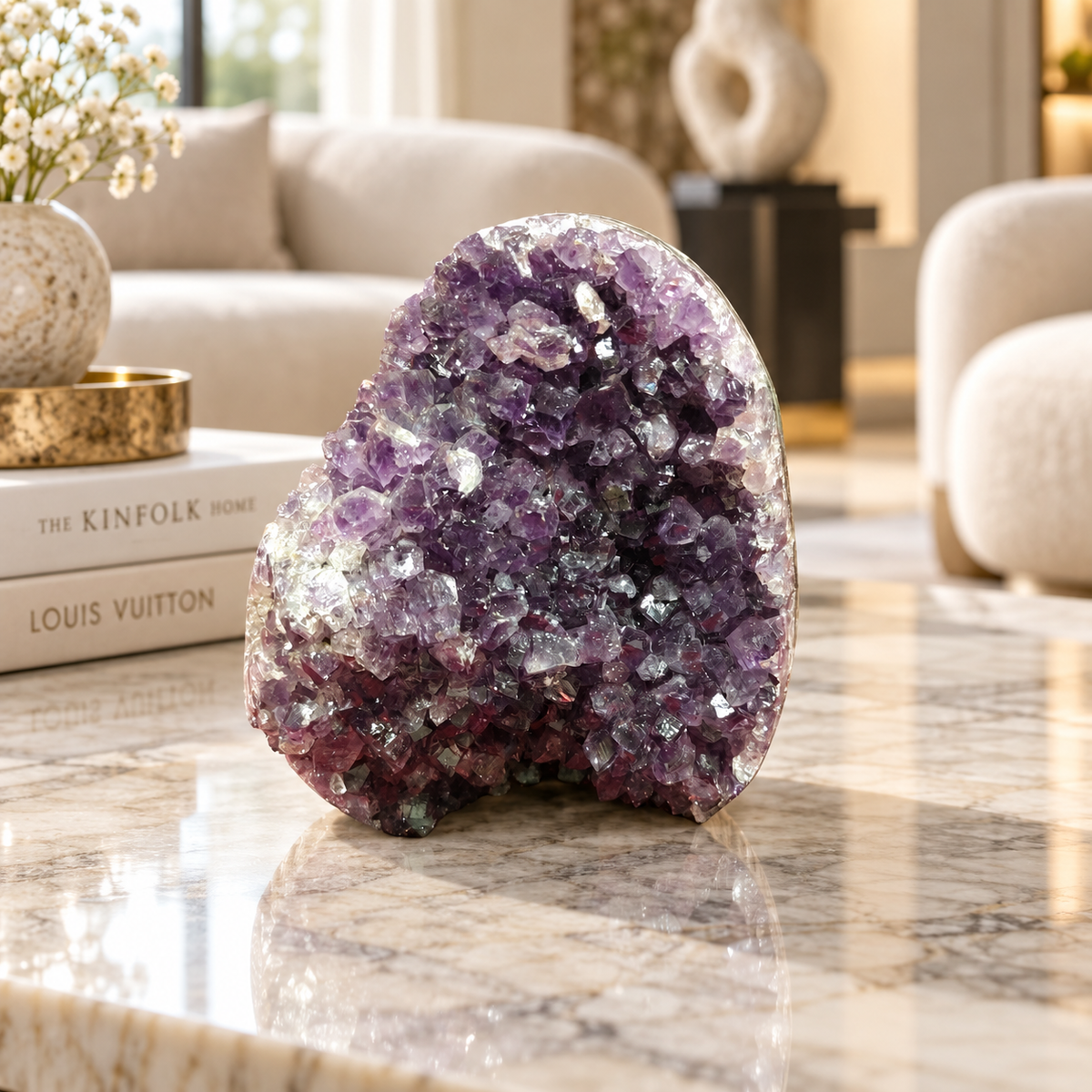 Premium Natural Amethyst Crystal – Purple Crystal Home Décor & Serenity Accent | Size: 9×11 | 996 Grams