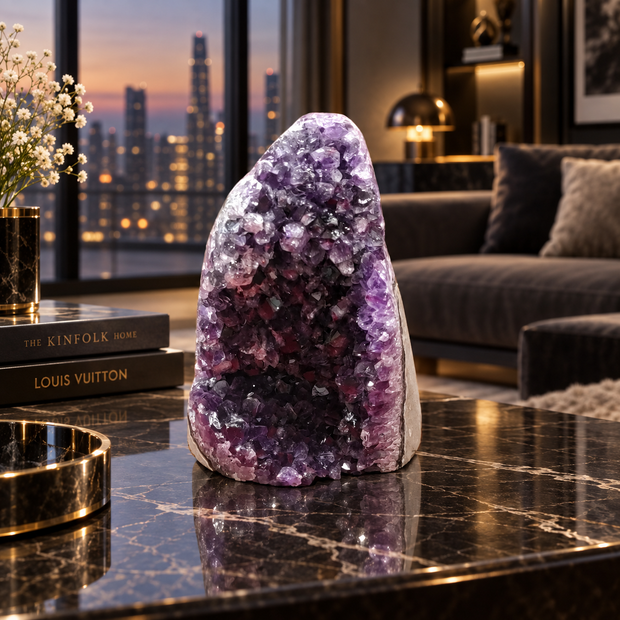 Premium Natural Amethyst Crystal – Purple Crystal Home Décor & Serenity Accent | Size: 9×14 | 1.047 KG