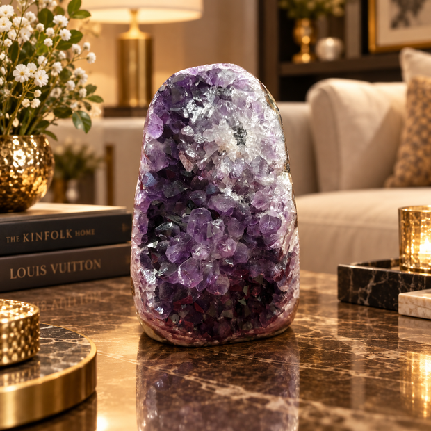 Premium Natural Amethyst Crystal – Purple Crystal Home Décor & Serenity Accent | Size: 9×14 | 1.348 KG