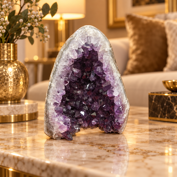 Premium Natural Amethyst Crystal – Purple Crystal Home Décor & Serenity Accent | Size: 11×12 | 1.343 KG