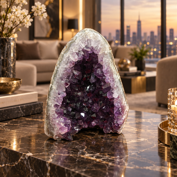 Premium Natural Amethyst Crystal – Purple Crystal Home Décor & Serenity Accent | Size: 11×12 | 1.343 KG