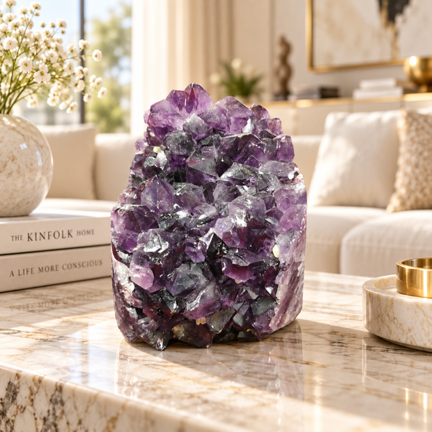 Premium Natural Amethyst Crystal – Purple Crystal Home Décor & Serenity Accent | Size: 9×11 | 1.279 KG
