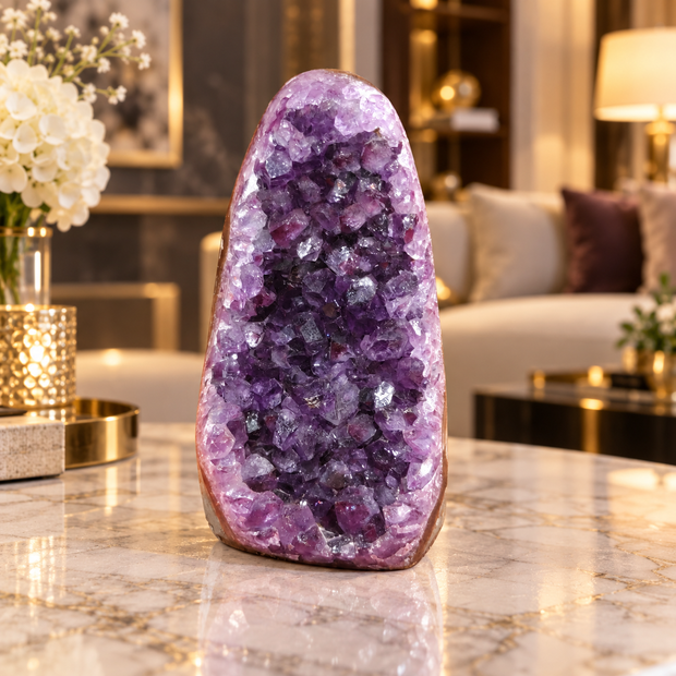 Premium Natural Amethyst Crystal – Purple Crystal Home Décor & Serenity Accent | Size: 6×11 | 857 Grams