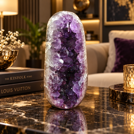 Premium Natural Amethyst Crystal – Purple Crystal Home Décor & Serenity Accent | Size: 6×11 | 553 Grams
