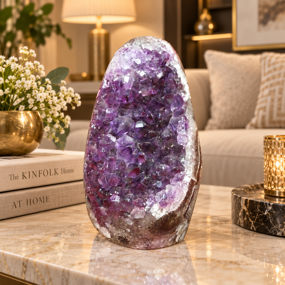 Premium Natural Amethyst Crystal – Purple Crystal Home Décor & Serenity Accent | Size: 4×6 | 176 Grams