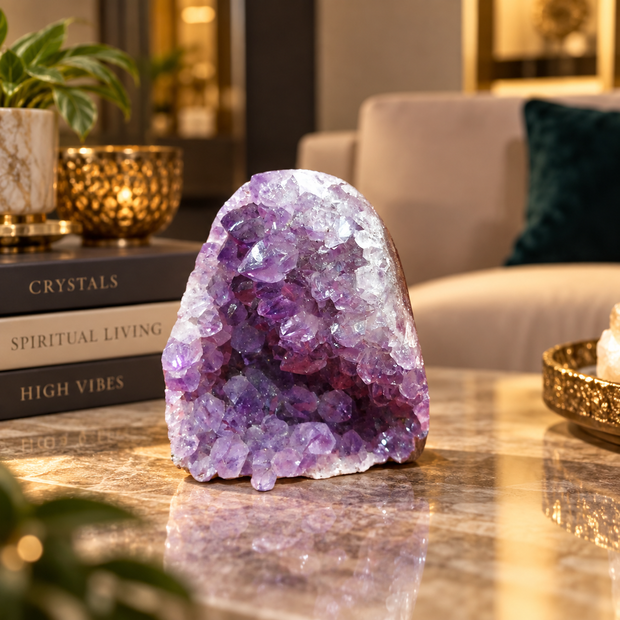 Premium Natural Amethyst Crystal – Purple Crystal Home Décor & Serenity Accent | Size: 5×7 | 388 Grams