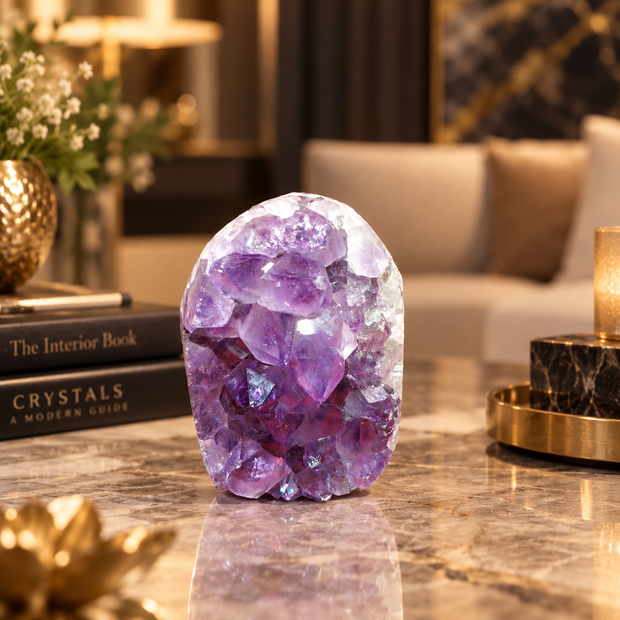 Premium Natural Amethyst Crystal – Purple Crystal Home Décor & Serenity Accent | Size: 4×6 | 218 Grams