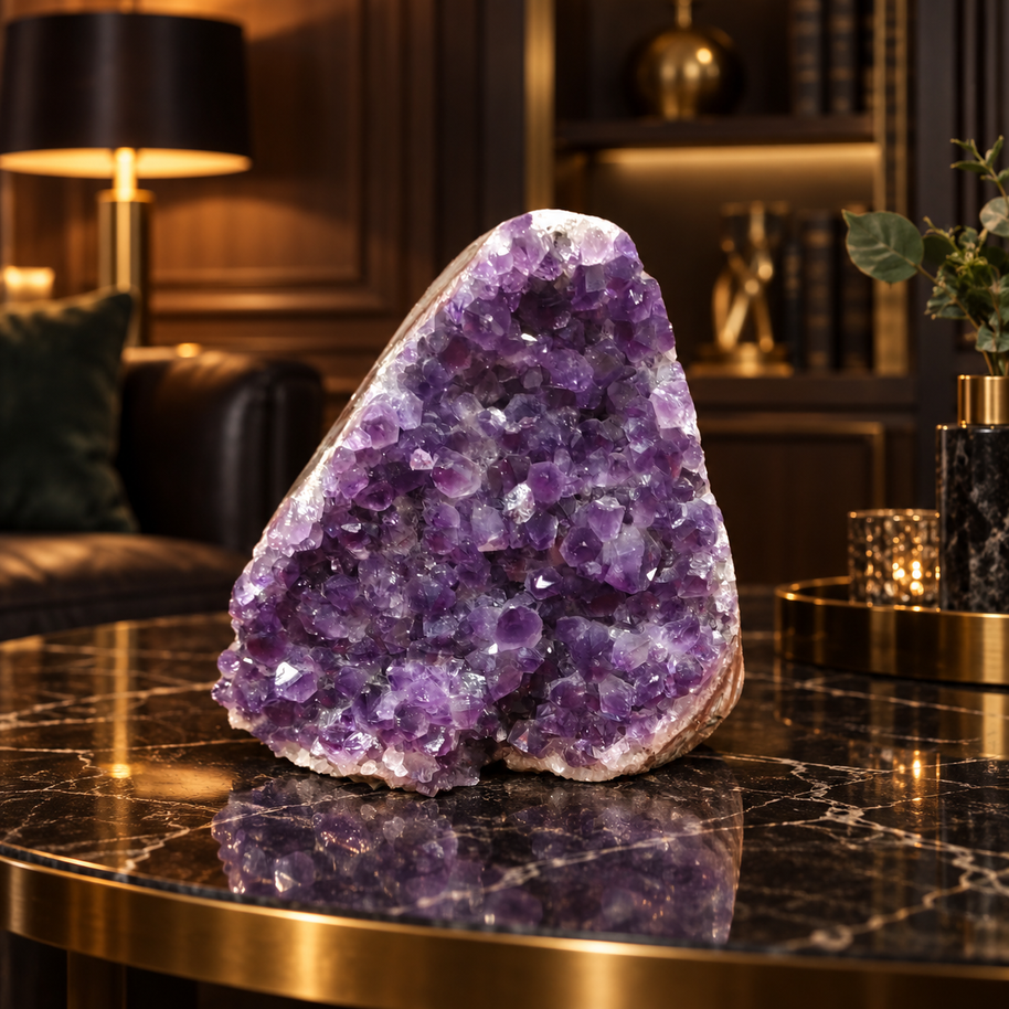 Premium Natural Amethyst Crystal – Purple Crystal Home Décor & Serenity Accent | Size: 12×12 | 1.314 KG