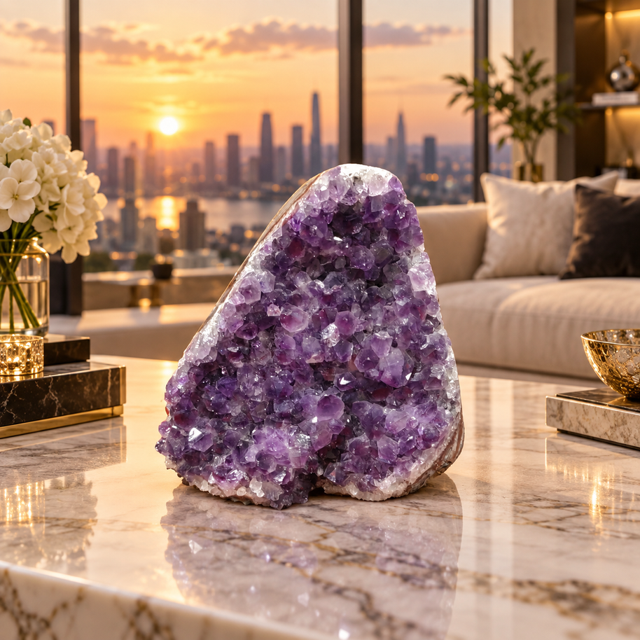 Premium Natural Amethyst Crystal – Purple Crystal Home Décor & Serenity Accent | Size: 12×12 | 1.314 KG