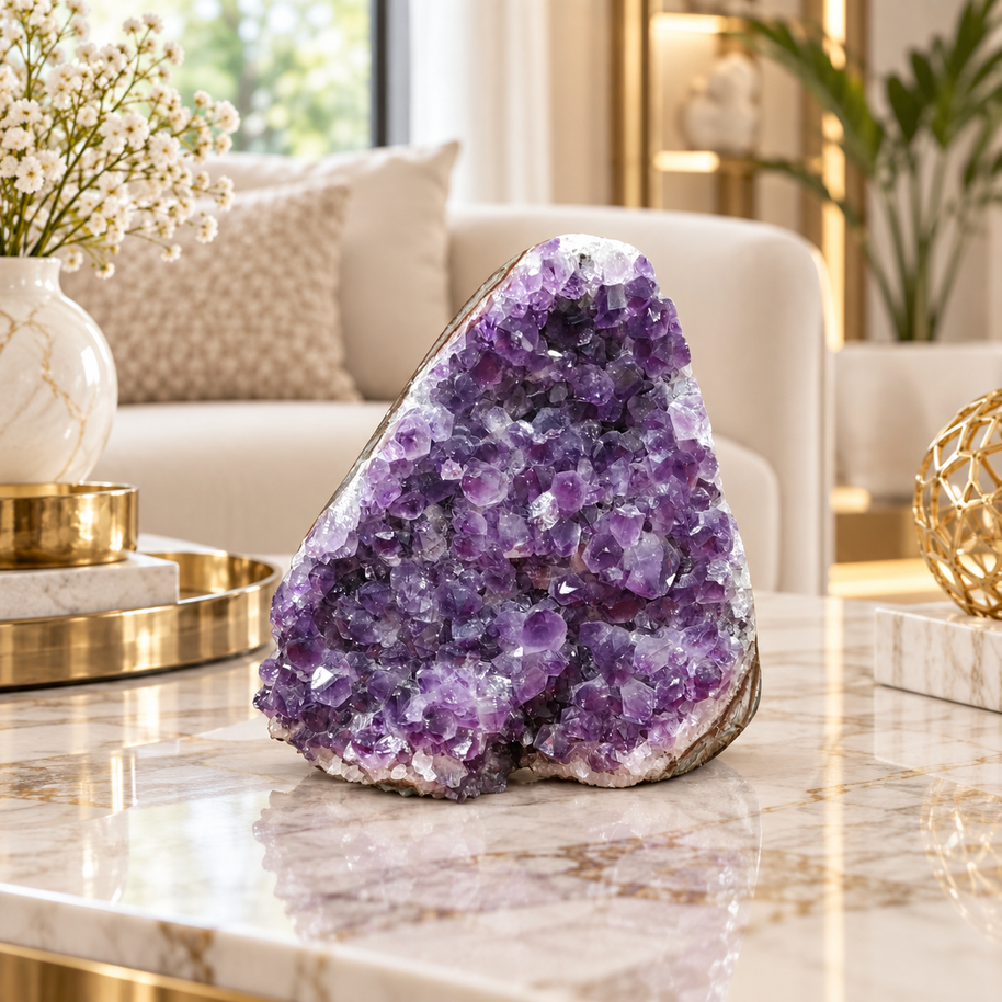 Premium Natural Amethyst Crystal – Purple Crystal Home Décor & Serenity Accent | Size: 12×12 | 1.314 KG