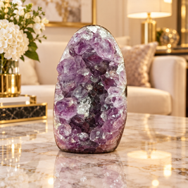 Premium Natural Amethyst Crystal – Purple Crystal Home Décor & Serenity Accent | Size: 5×8 | 269 Grams