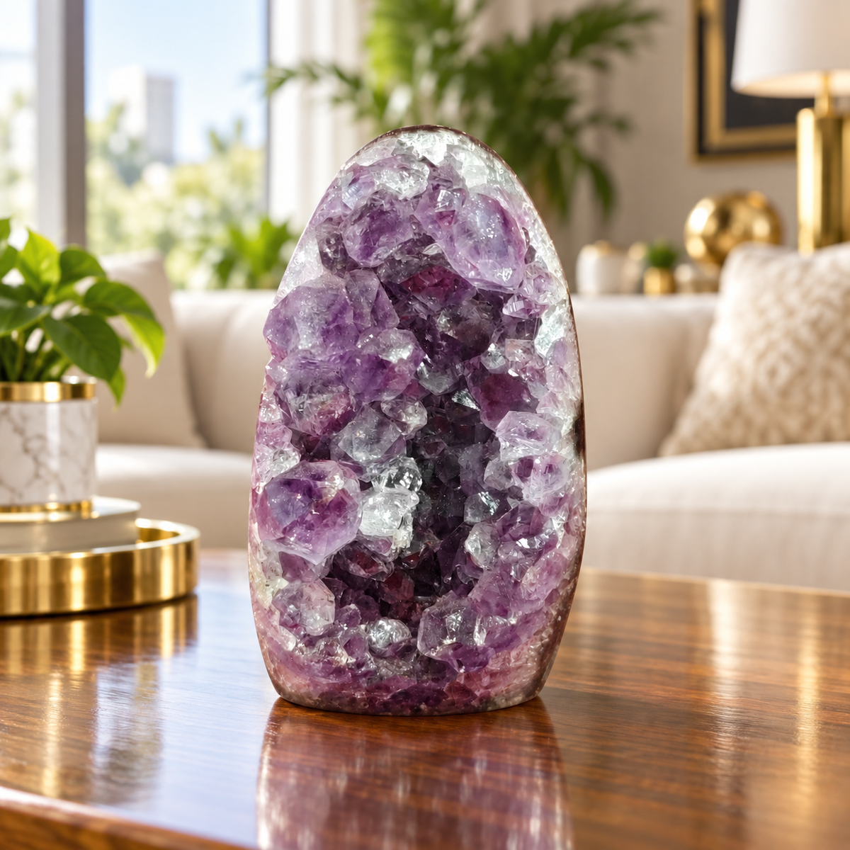 Premium Natural Amethyst Crystal – Purple Crystal Home Décor & Serenity Accent | Size: 5×8 | 269 Grams