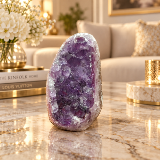 Premium Natural Amethyst Crystal – Purple Crystal Home Décor & Serenity Accent | Size: 5×8 | 395 Grams