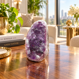 Premium Natural Amethyst Crystal – Purple Crystal Home Décor & Serenity Accent | Size: 5×8 | 395 Grams