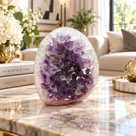 Premium Natural Amethyst Crystal – Purple Crystal Home Décor & Serenity Accent | Size: 7×7 | 400 Grams