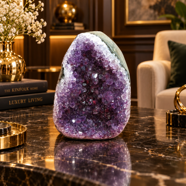 Premium Natural Amethyst Crystal – Purple Crystal Home Décor & Serenity Accent | Size: 5×8 | 241 Grams