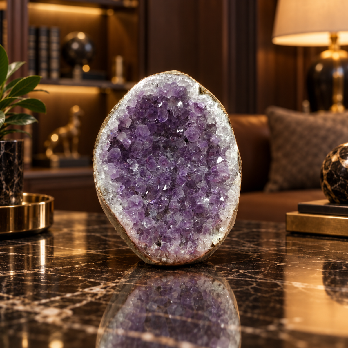 Premium Natural Amethyst Crystal – Purple Crystal Home Décor & Serenity Accent | Size: 6×7 | 338 Grams